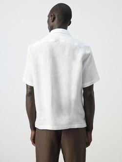 Mango Linen Regular Fit Shirt, White - view 2, White