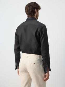 Mango Pure Linen Shirt - view 2, Black