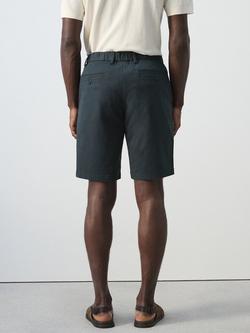 Mango Cotton Blend Bermuda Shorts - view 2, Navy