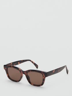 Mango Women's Square Sunglasses, Chocolate, Chocolate