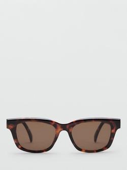 Mango Women's Square Sunglasses, Chocolate - view 2, Chocolate