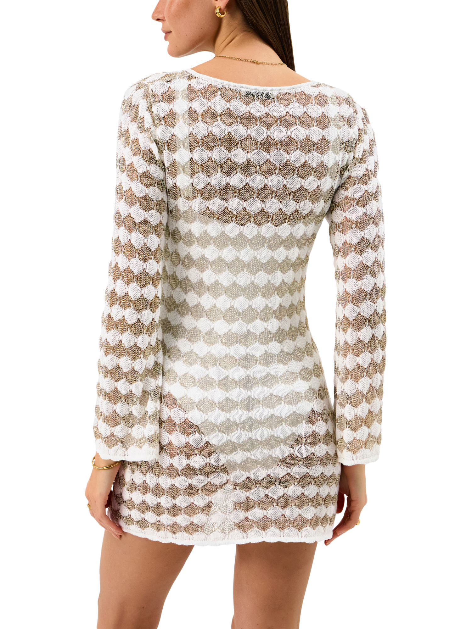 accessorize crochet dress AKIRA Crochet All Day Colorblock Mini Dress