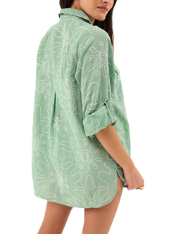 Accessorize Embroidered Beach Shirt, Green - view 2, Green