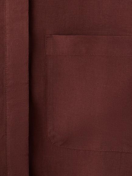 Mango Contemporary Cropped Overshirt, Terracotta - view 2, Terracotta