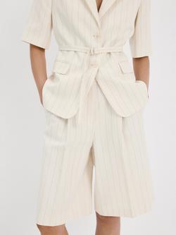 Mango Knee Length Zip Hook Fastening Shorts, Raw, Raw