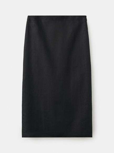 Mango High Waisted Tailored Pencil Midi Skirt, Black
