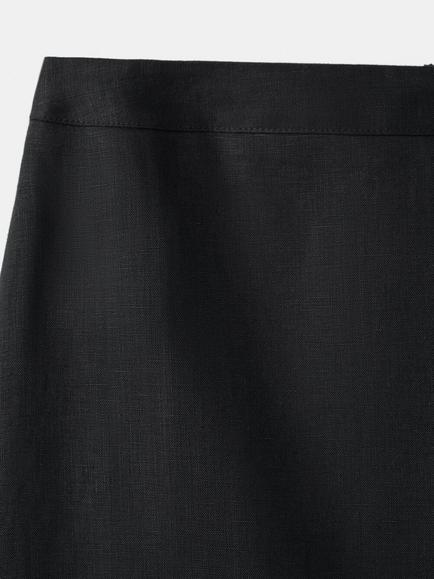Mango High Waisted Tailored Pencil Midi Skirt - view 2, Black