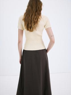 Mango Knit Polo T-Shirt, Raw - view 2, Raw