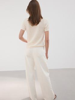 Mango Round Neck Knit Top, Raw - view 2, Raw