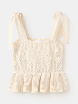 Mango Textured Knitted Cami Top, Raw, Raw