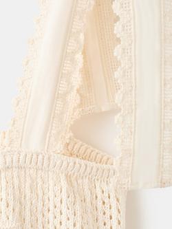 Mango Textured Knitted Cami Top, Raw - view 2, Raw