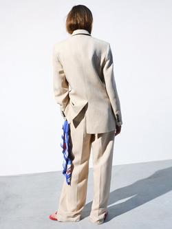Mango Straight Fit Suit Trousers, Sand - view 2, Sand