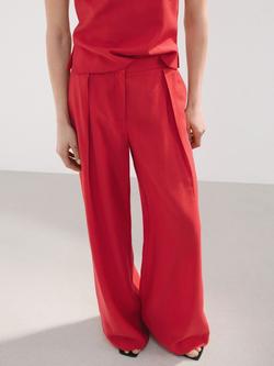 Mango Tailored Trousers, Red, Red