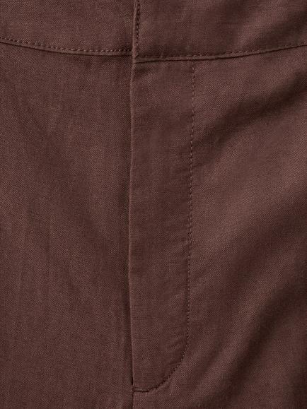 Mango High-Waist Wide-Leg Trousers, Chocolate - view 2, Chocolate