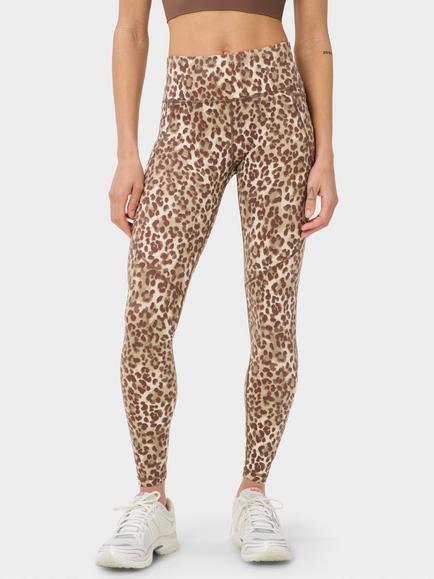 Sweaty Betty Power Gym Leggings, Beige Ink Leopard Print