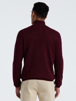 Original Penguin Quarter Zip Lambswool Jumper - view 2, Cabernet