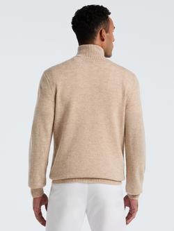 Original Penguin Quarter Zip Lambswool Jumper - view 2, Birch