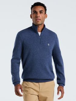 Original Penguin Quarter Zip Lambswool Jumper, Sargasso Sea