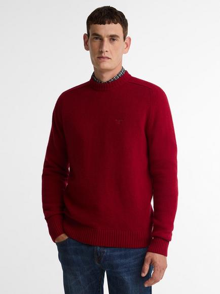 Barbour Newtown Crew Neck Jumper, Biking Red, Biking Red