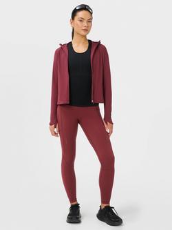 Sweaty Betty Runner's High Zip Up Top, Merlot - view 2, Merlot