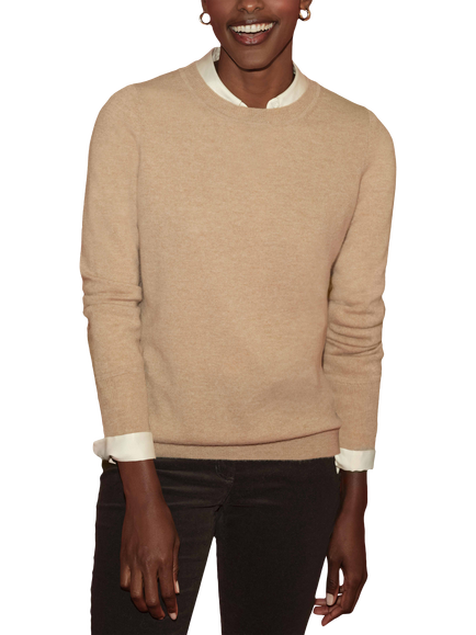 Pure Collection Cashmere Boyfriend Jumper, Toffee