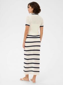 KAFFE Kabrianna Knitted Short Sleeve Cardigan, Chalk - view 2, Chalk