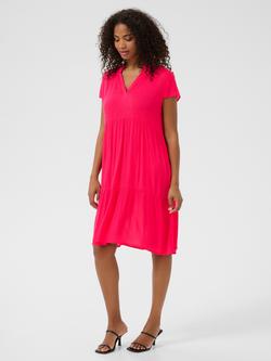 KAFFE Kamarianah V-Neck Tunic Dress, Pink, Pink