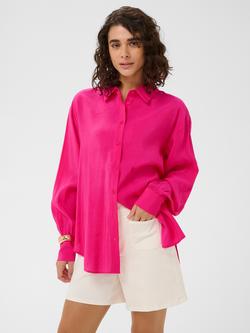 KAFFE Kabridget Long Sleeve Oversized Shirt, Beetroot Purple, Beetroot Purple