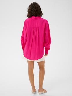 KAFFE Kabridget Long Sleeve Oversized Shirt, Beetroot Purple - view 2, Beetroot Purple