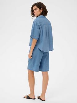 KAFFE Kajade Boxy Denim Shirt, Medium Blue - view 2, Medium Blue