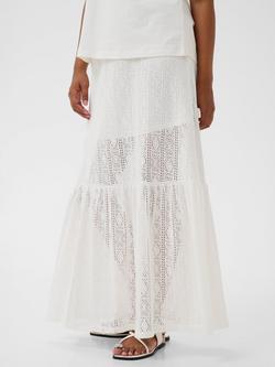 KAFFE Kadonna Crochet Maxi Skirt, Chalk, Chalk