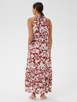 KAFFE Kaevie Floral Print Maxi Skirt containing LENZING™ ECOVERO™ Viscose, Henna/Chalk - view 2, Henna/Chalk