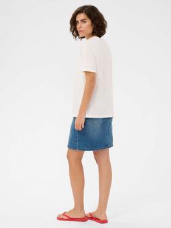 KAFFE Kaannemette Short Sleeve Coastal T-Shirt, Chalk - view 2, Chalk