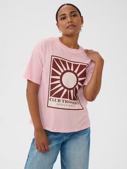 KAFFE Kelly Graphic Print Relaxed T-Shirt, Ballerina, Ballerina