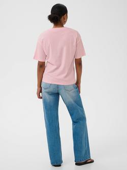 KAFFE Kelly Graphic Print Relaxed T-Shirt, Ballerina - view 2, Ballerina