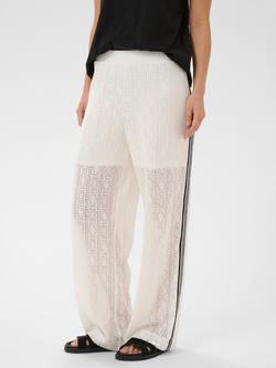 KAFFE Kadonna Crochet Trousers, Chalk, Chalk