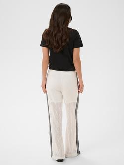 KAFFE Kadonna Crochet Trousers, Chalk - view 2, Chalk