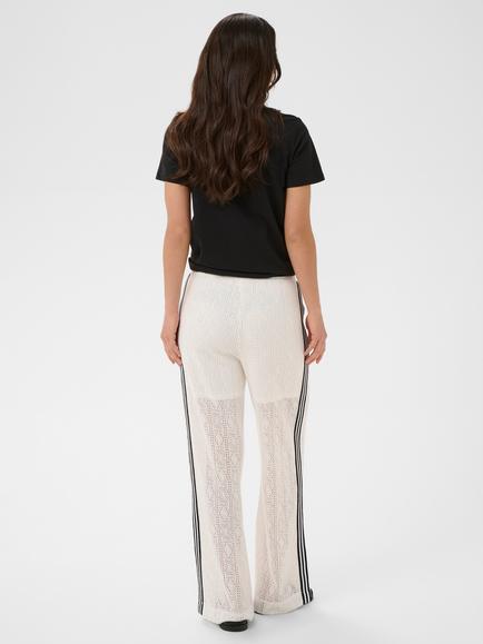 KAFFE Kadonna Crochet Trousers, Chalk - view 2, Chalk