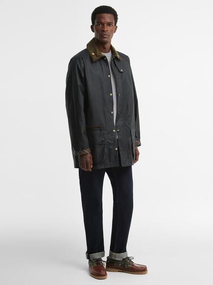 Barbour Icons Beaufort Waxed Cotton Jacket, Navy - view 2, Navy