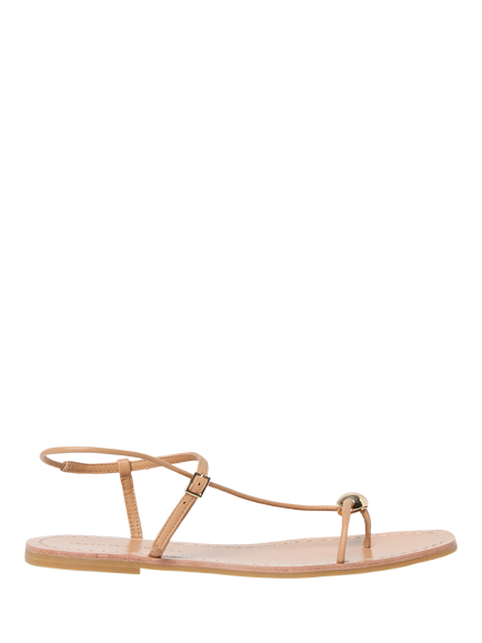 Loeffler Randall Lara Leather Strappy Footbed Sandals, Dune, Dune
