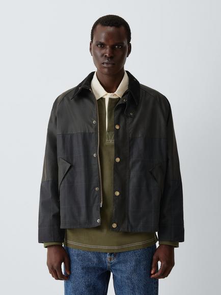 Barbour Tomorrow's Archive Jones Waxed Cotton Jacket, Shadow Tartan - view 2, Shadow Tartan