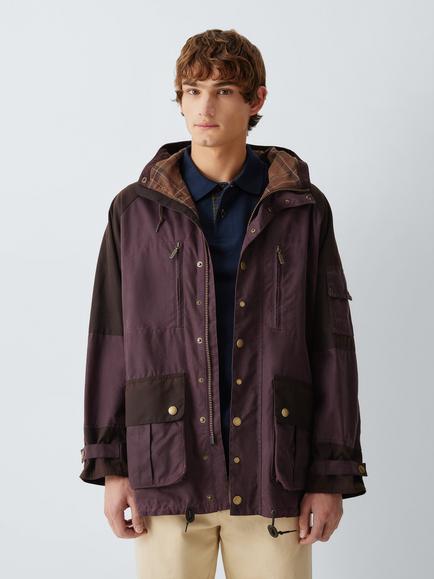 Barbour Tomorrow's Archive Lukeston Waxed Cotton Jacket, Wine, Wine