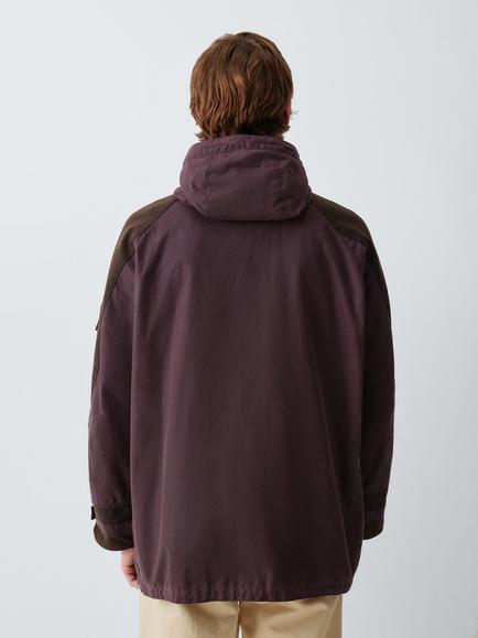 Barbour Tomorrow's Archive Lukeston Waxed Cotton Jacket, Wine - view 2, Wine