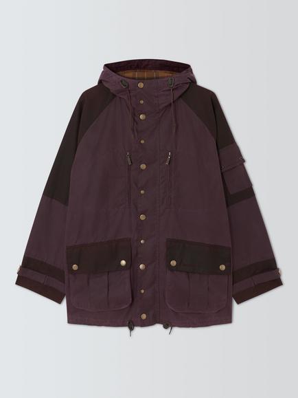Barbour Tomorrow's Archive Lukeston Waxed Cotton Jacket, Wine, Wine