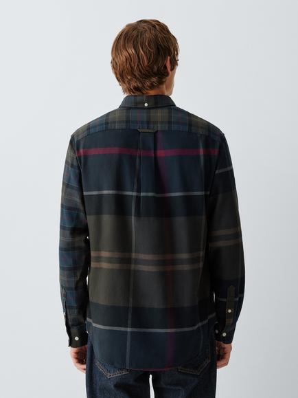 Barbour Tomorrow's Archive Clooney Cotton Tartan Long-Sleeved Shirt, Shadow Tartan - view 2, Shadow Tartan