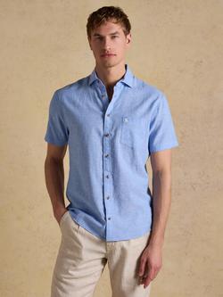 Joules Linen Blend Shirt, Light Blue, Light Blue