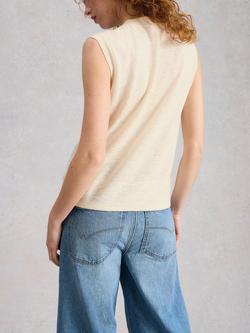 White Stuff Nova Sleeveless Cardigan, White Natural - view 2, White Natural