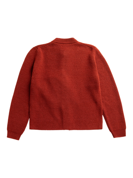 Norse Projects Ribbed Wool Rich Cardigan, Cowhide - view 2, Cowhide