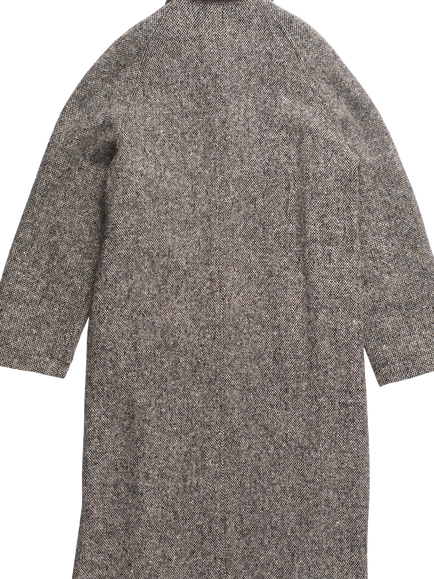 Norse Projects Wool Balmac Rag Coat - view 2, Charcoal Melange
