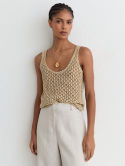 Reiss Colette Knitted Tank Top, Neutral, Neutral